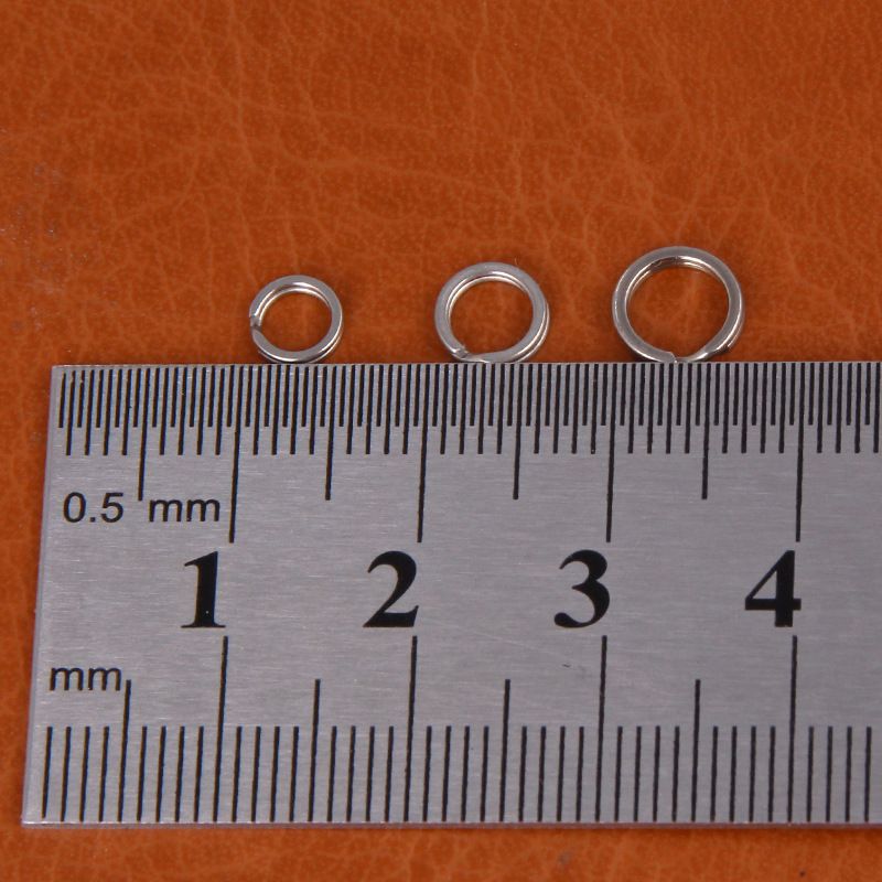 Afgeplatte dubbele lus vislijn anti-schade ring roestvrij staal sterke punt druk platte ring kunstaas visgerei accessoires_voghion.com