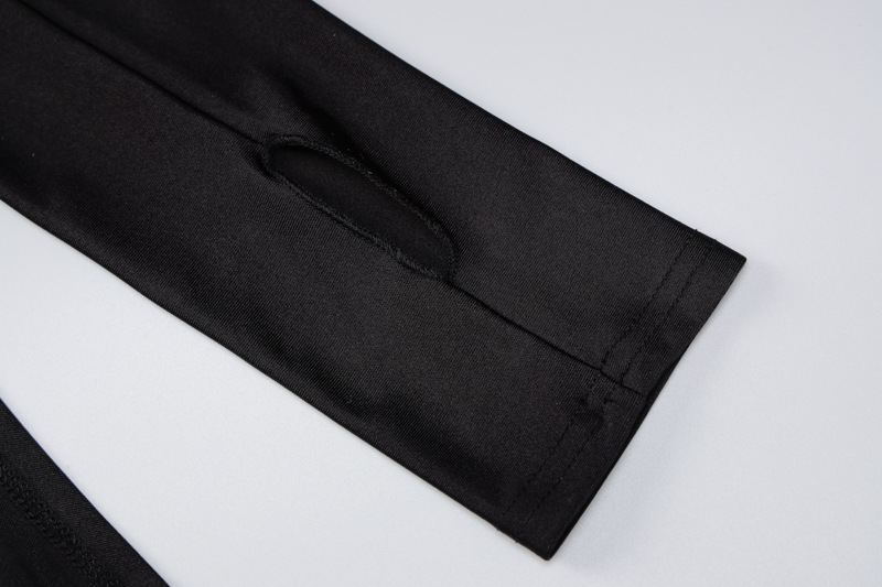 Damesmode Hoge hals Jumpsuits met lange mouwen Mouwen Slim Fit body's_voghion.com