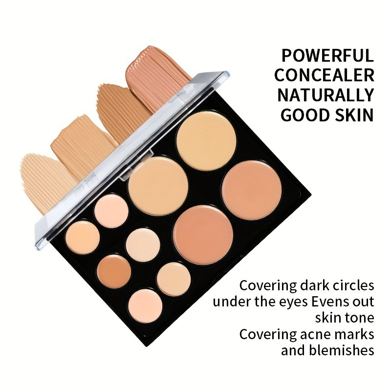 USHAS – plaque d'ombre de maquillage 10 couleurs, correcteur haute luminosité pour couvrir l'acné, les cernes périorbitaux_voghion.com