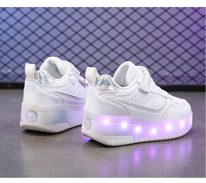 Çocuk Spor Ayakkabıları Mesh Charge Luminous Outdoor Spor Paten Çocuk Paten Erkek Kız Günlük Ayakkabılar_voghion.com