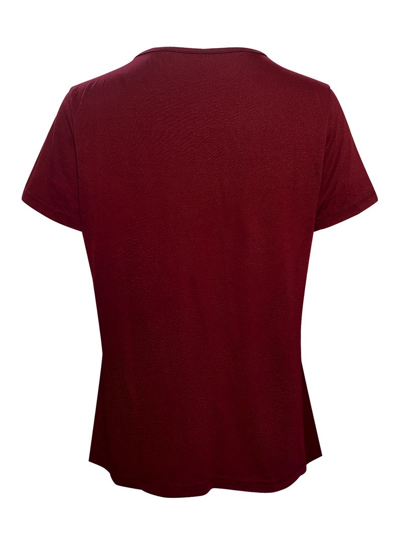 2023 Niu Xin Fashion Top da donna a maniche corte tinta unita con tre bottoni_voghion.com