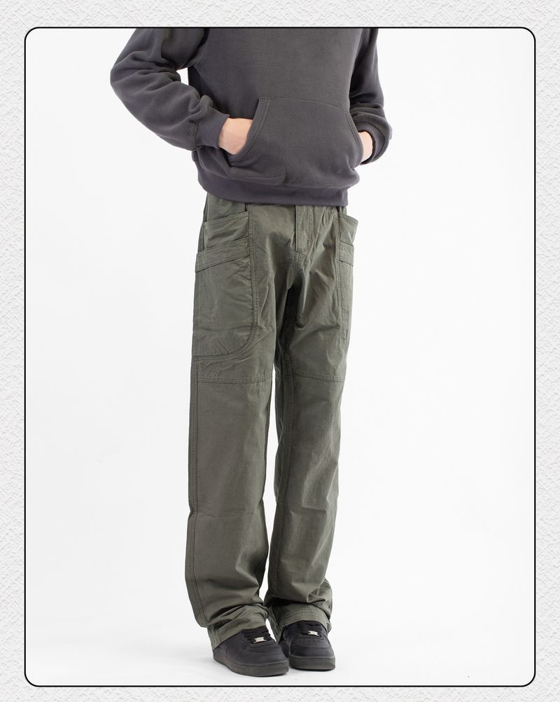 Clean Fit Cargo Pants For Men – Vintage Workwear Style With Multi-Pockets (Relaxed Straight Cut, Lightweight Cotton, Urban Utility Aesthetic)_voghion.com