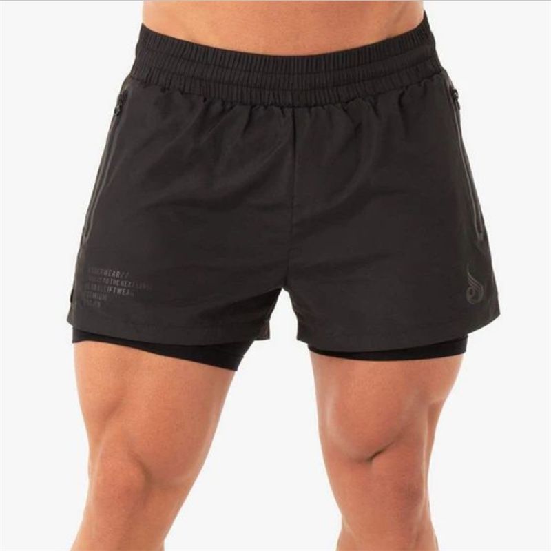 Men's Double-Layer Gym Shorts - Quick-Dry Mesh Workout Shorts With Compression Liner (Side Pockets For Running & Weight Training)_voghion.com