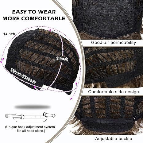 Parrucca sintetica corta e liscia da uomo - Acconciatura con riga laterale, biondo cenere e frangia laterale (alla moda, con calotta intera resistente al calore, look naturale)_voghion.com
