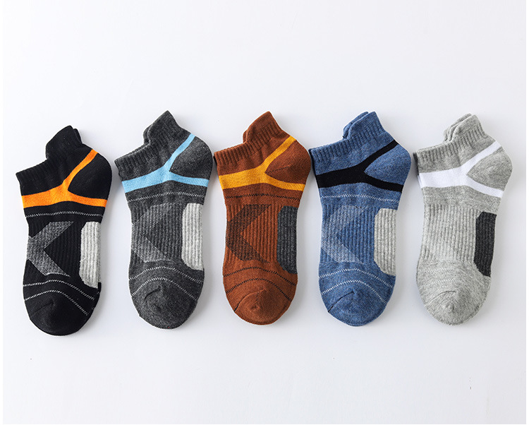 New Cotton Sweat-absorbing, Odor-proof, Breathable, Shallow Mouthed Short Tube Men's Socks, Autumn And Winter Running,_voghion.com