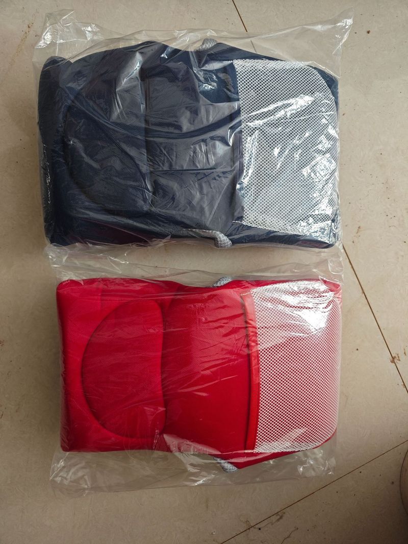 Mother & Kids Cybee Baby Carrier With Waist Stool, Large Breathable Pockets, Ergonomic Design For 0-3 Years, Max 20kg, Red/Blue (Color Options)_voghion.com