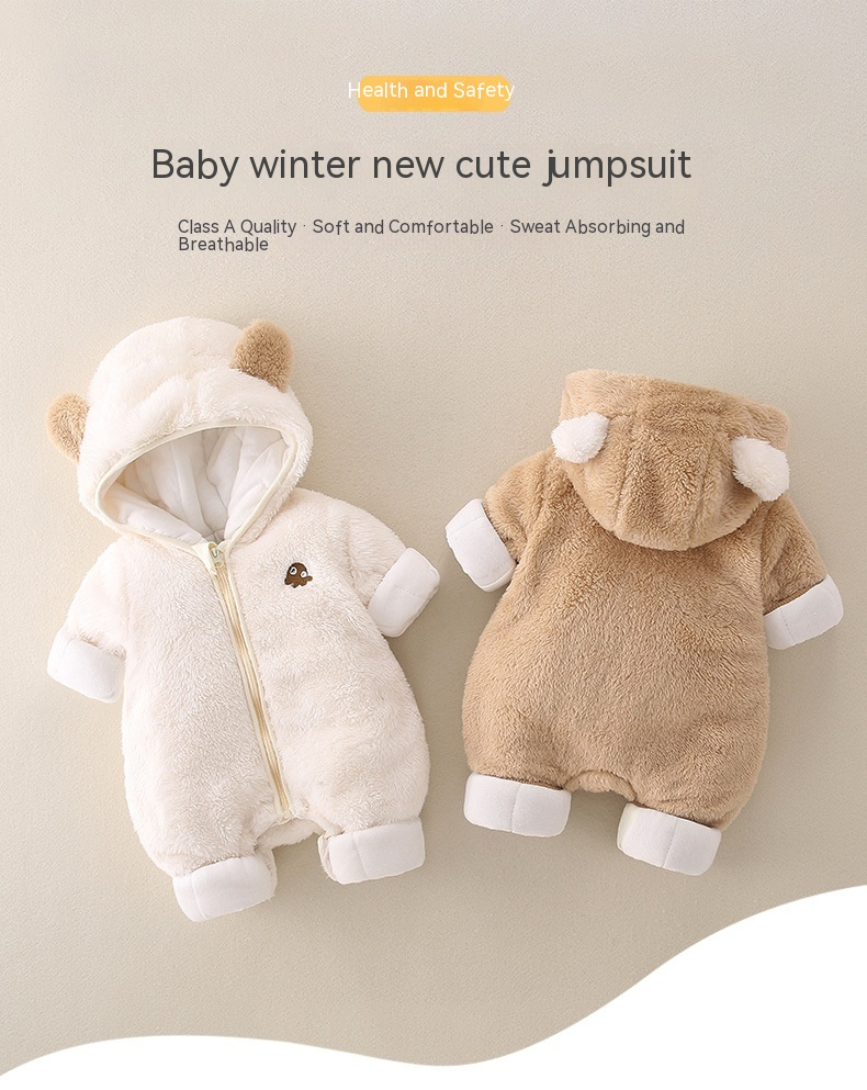 Baby höst vinterkläder med extra bomull tjockt hopp, skurna män och kvinnor baby flanell varmt utomhushopp_voghion.com