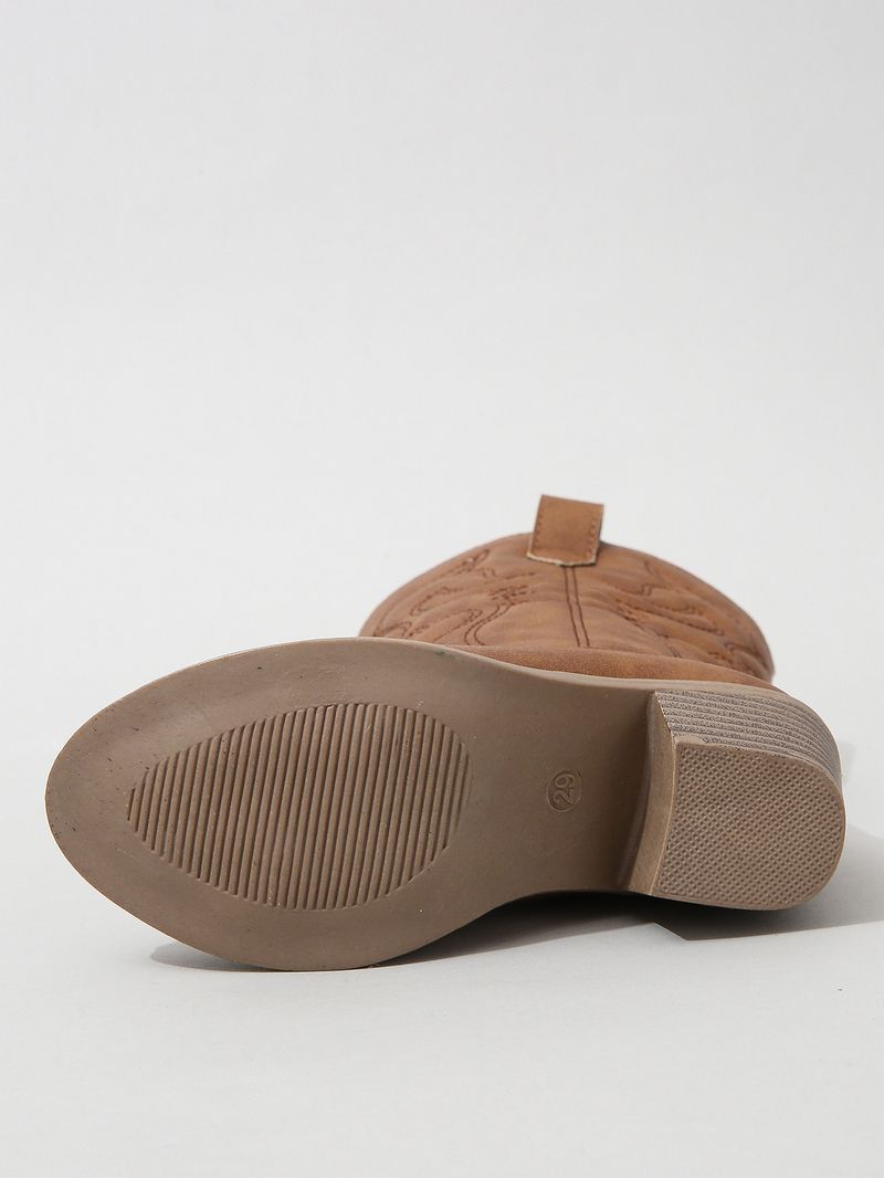 Scarpe per bambini Stivali a metà polpaccio per bambini Nuove ragazze Stivali in pelle retrò alla moda con suola morbida per bambini di media e grande taglia Stivali per il commercio estero_voghion.com