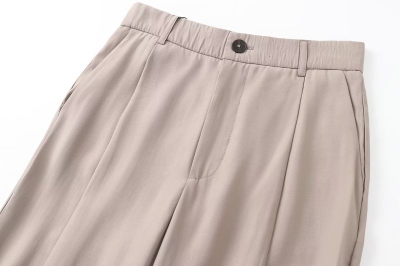 Women's 2024 Summer New Air Style Vertical Fold Pants_voghion.com