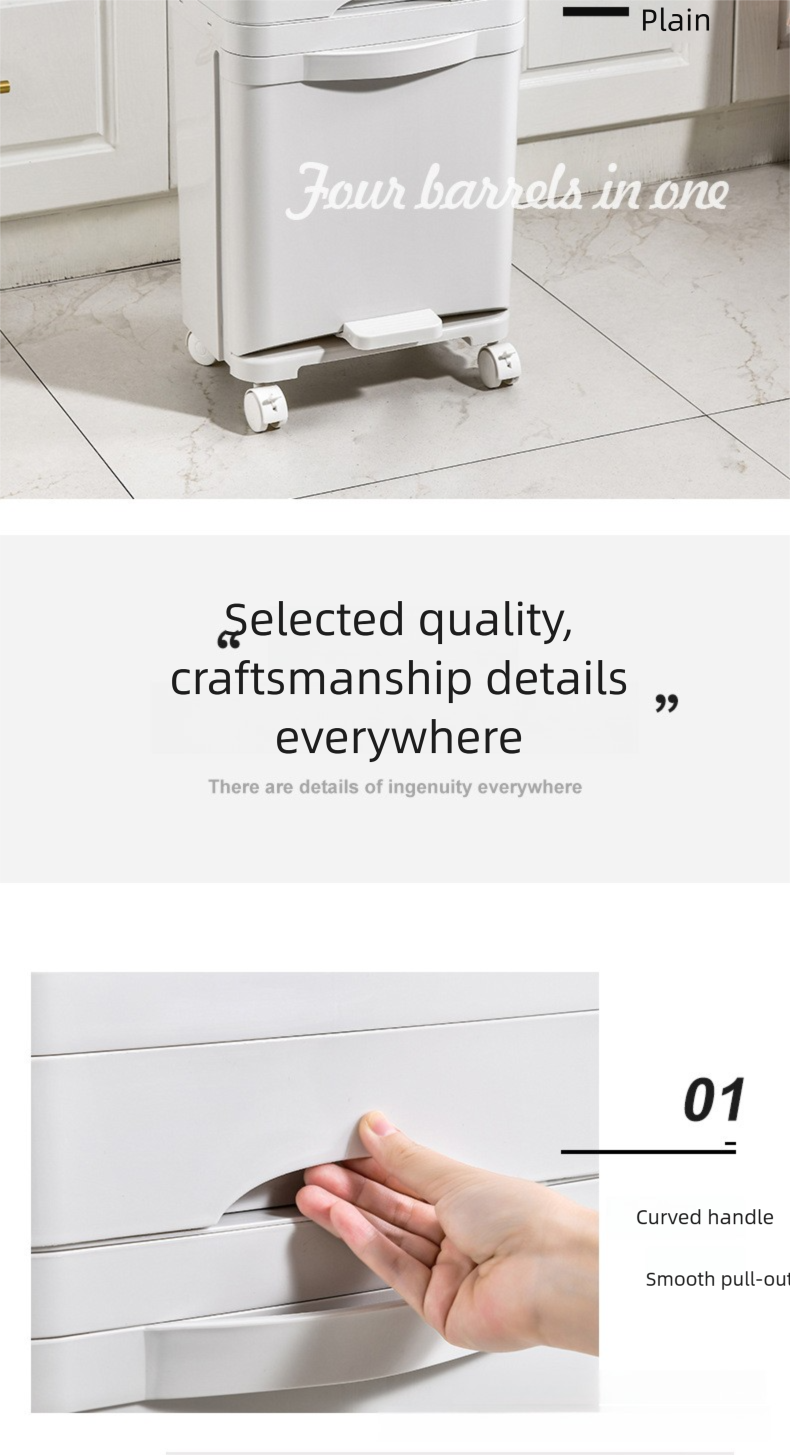 High-Value Creative Large-Capacity Three-Layer Press Lid Dry And Wet Separation Kitchen Trash Can For Home Use_voghion.com