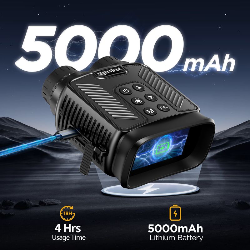 Neu 2,5 K HD Nachtsichtkamera Video Dual Lens Infrarot Outdoor Vogelbeobachtung Tragbares digitales Fernglas_voghion.com