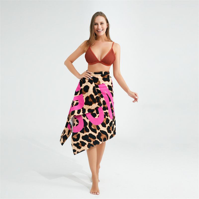 Strandtuch Druck Schnitt Samt Frottee Strand Schwimmen Reine Baumwolle Badetuch_voghion.com