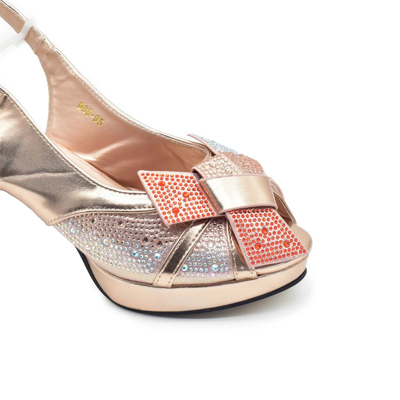 Neue Abendparty mit hochhackigen Sandalen mit gebrochenen Diamanten und rundem Fischmaul und Taschenset im gleichen Stil_voghion.com