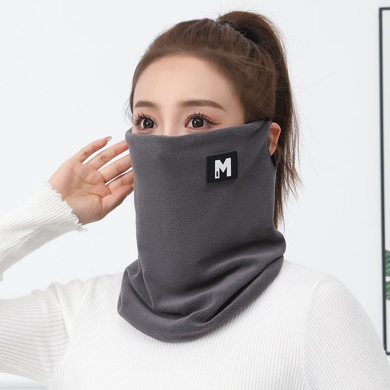 LazyZoom Cold-Proof Ear-Hanging Mask For Women, Autumn And Winter Full Face Knitted Thickened Warm Scarf, Cycling Windproof Neck_voghion.com