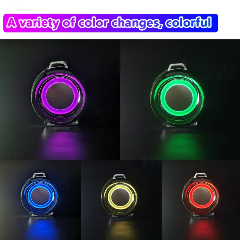 Haut-parleur Bluetooth portable, amplificateur audio radio extérieur, barre de son étanche, colonne U disque, caisson de basses sans fil, lumière LED_voghion.com