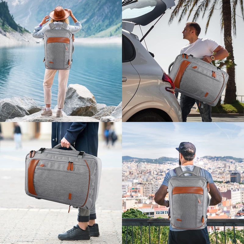 Durable Water-Resistant Unisex Laptop Backpack With Spacious Compartment For Travel & Work, 16-Inch Laptop Compatible Multi-piece Storage Bag_voghion.com