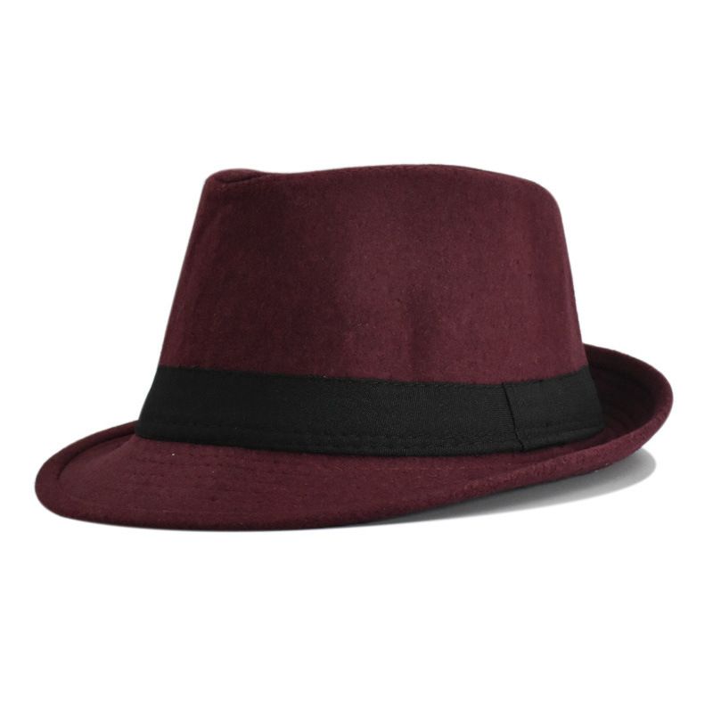 New Woolen Top Hat Men's And Women's Fashion Versatile Jazz Hat British Retro Gentleman's Hat Men's Warm Hat_voghion.com