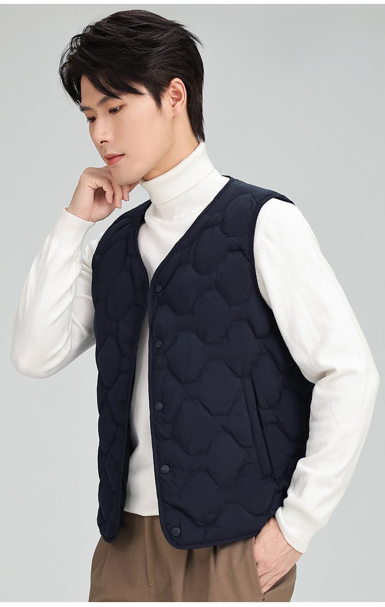 Pulse 2025 Automne Hiver Nouvelle collection de sous-vêtements pour hommes - Gilet léger en duvet de canard, chaud et polyvalent, en vente en gros_voghion.com