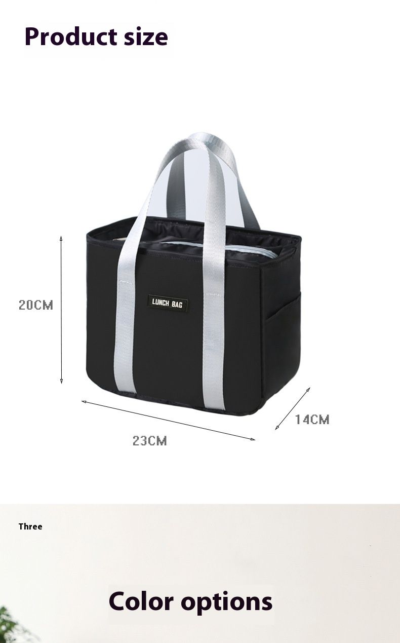 Lunchbox, isolierte Handtasche, für Büroangestellte, Studenten, wasserdicht, kleine Essenstasche, verdickte Bento-Tasche aus Aluminiumfolie mit Reisbeutel, groß_voghion.com
