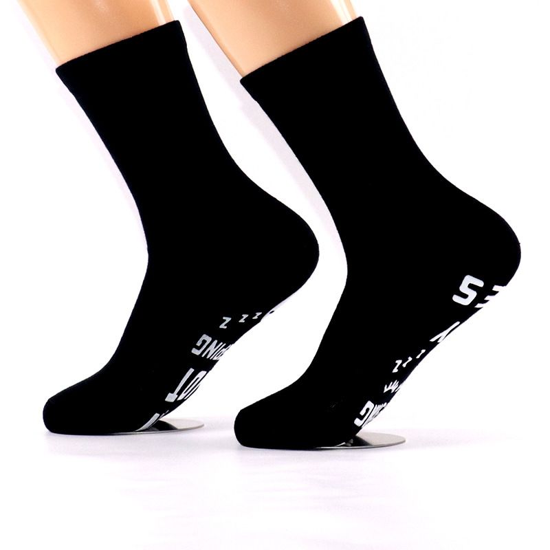 2025d Pure Cotton Casual Sports With Creative Lettering On The Sole, Non-Slip Dotted Floor Socks_voghion.com