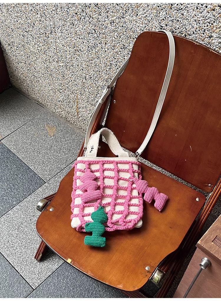 Tagi immagina pendenti in filo tremante, tasche a rete rimovibili, borse a vela a tracolla_voghion.com