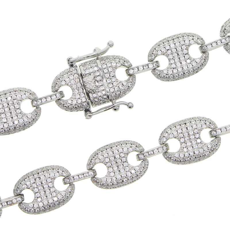 Hip Hop Nieuwe Ketting Vol Met Diamanten En Driekleurige Koffieboon Charm Hanger Sieraden_voghion.com