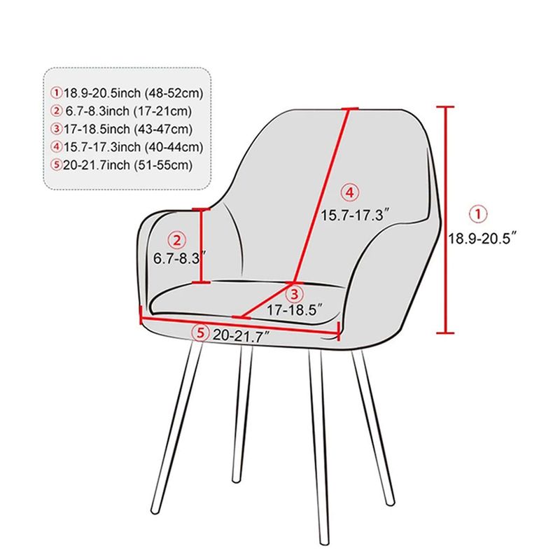 Arc Shaped Printed Milky Silky Stretch Chair Cover Four Seasons Universal Dining Table Arc Chair Cover_voghion.com