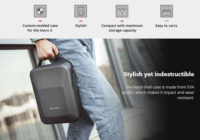 PGYTECH Storage Bag For DJI Mavic 3 Explosion/Shockproof Handbag Waterproof Carrying Case Drone Accessories_voghion.com