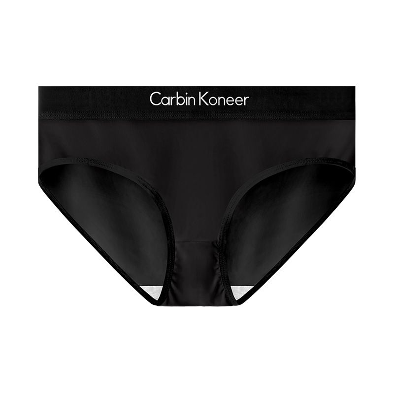 Women's solid color ice silk antibacterial crotch Lest cool triangle shorts sports breathable summer (bare pants)_voghion.com