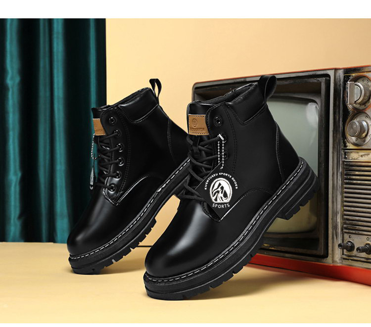 Botas Martin populares masculinas tamanho extra grande 48 botas masculinas estilo retrô britânico botas de trabalho de cano alto botas de couro_voghion.com