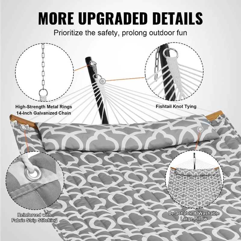 Hammock Hammock With Pillow With Bar Carrying Portable Bag Included Stand Double Person Detachable Curved Two And Spreader And_voghion.com