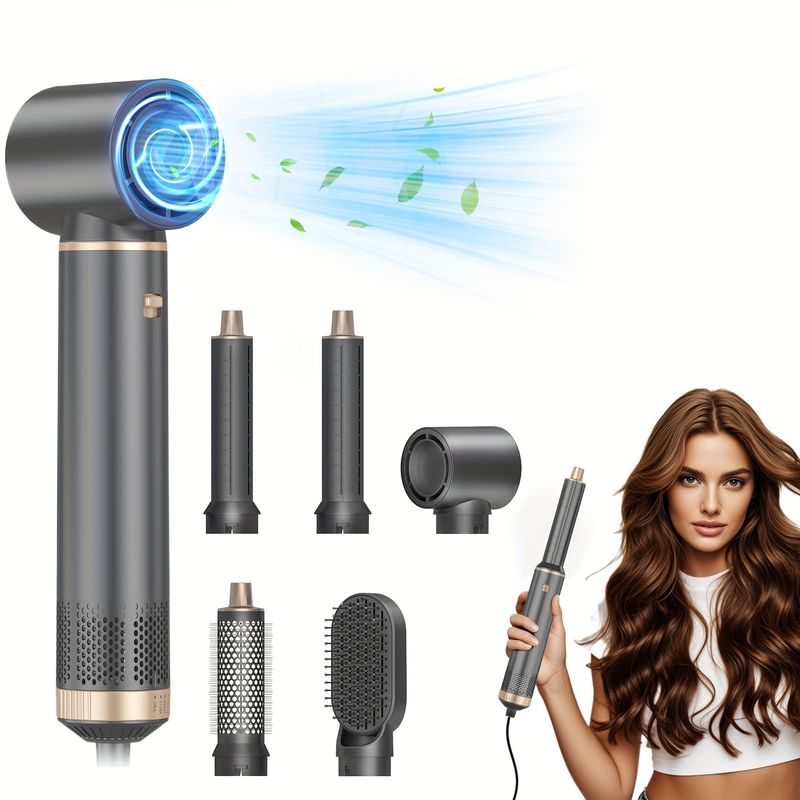 5-in-1-Föhnbürste, Hot Styler mit Negativ-Ionen-Technologie, Air Curling Wrap & Haarstyling-Tool zum Trocknen, voluminös_voghion.com