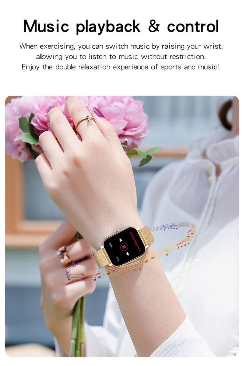 2024 Smart Watch Android Phone 1.44'' Pollici Schermo a Colori Bluetooth Chiamata Ossigeno Nel Sangue/Monitoraggio della Pressione Smart Watch Donne Uomini_voghion.com