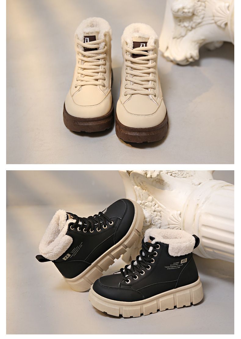 Martin Boots High-top Velvet Dames Student Dikke zool Casual Warm Straatfoto_voghion.com