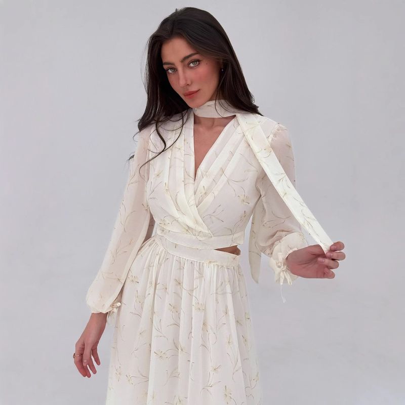 Damenbekleidung Kleid Fairy Air Long Damen Sommer Süß Floral Langer Rock Taille Mittellang A-Linie Rock_voghion.com