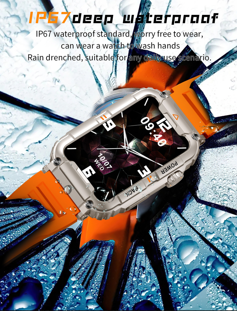 Smartwatch KR88 Herren 1,57 Zoll Armband Bluetooth Anruf Gesundheit_voghion.com