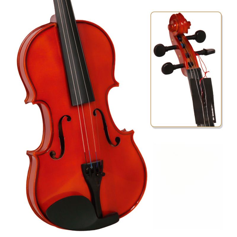 Fengling Violin Glossy Spruce Wood Children's Beginner 1/4 Adult Entry 4/4 Handmade Small_voghion.com
