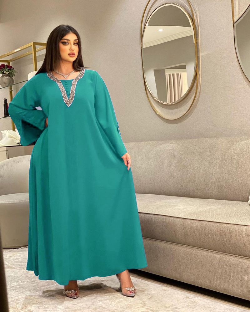 Muslimische Abaya Mit Seilstickerei, Damenrobe, Traditionell, Moderne, Wunderschön, Ramadan_voghion.com