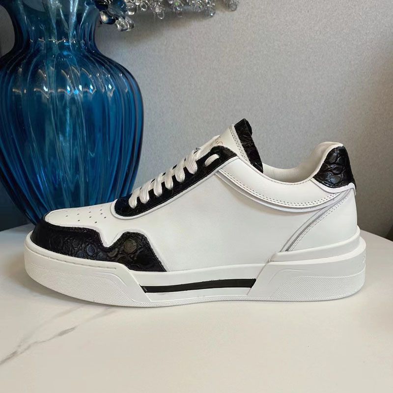 Scarpe da uomo versatili, sportive e per il tempo libero, da uomo, 2024, nuove D Home, con lacci, bianche, con blocchi di colore, alla moda_voghion.com