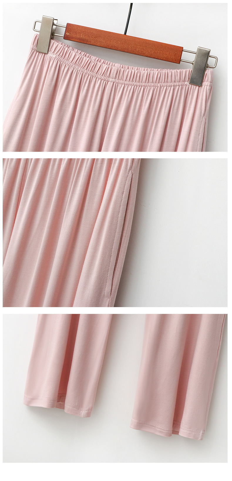 Coppia abbigliamento per la casa risvolto in modal design con bottoni in colore a contrasto comodi pantaloni traspiranti a maniche lunghe set pigiama da uomo e da donna_voghion.com