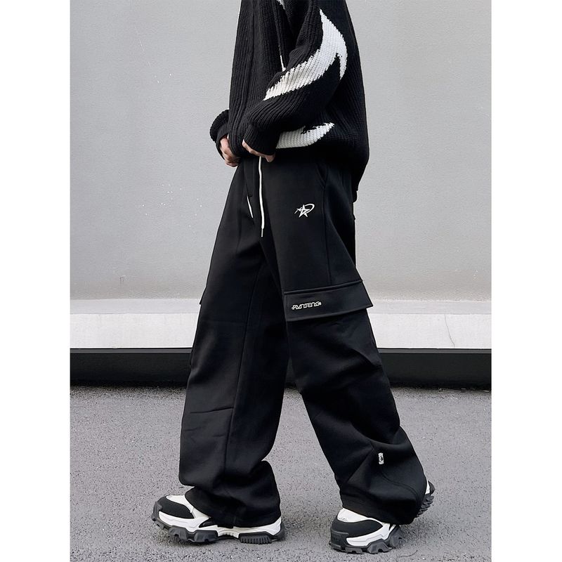 Frühjahr 2024: Neue amerikanische Cargohose mit mehreren Taschen, Unisex, gerader Schnitt, locker, lässig, sportlich – Trendige Hose_voghion.com