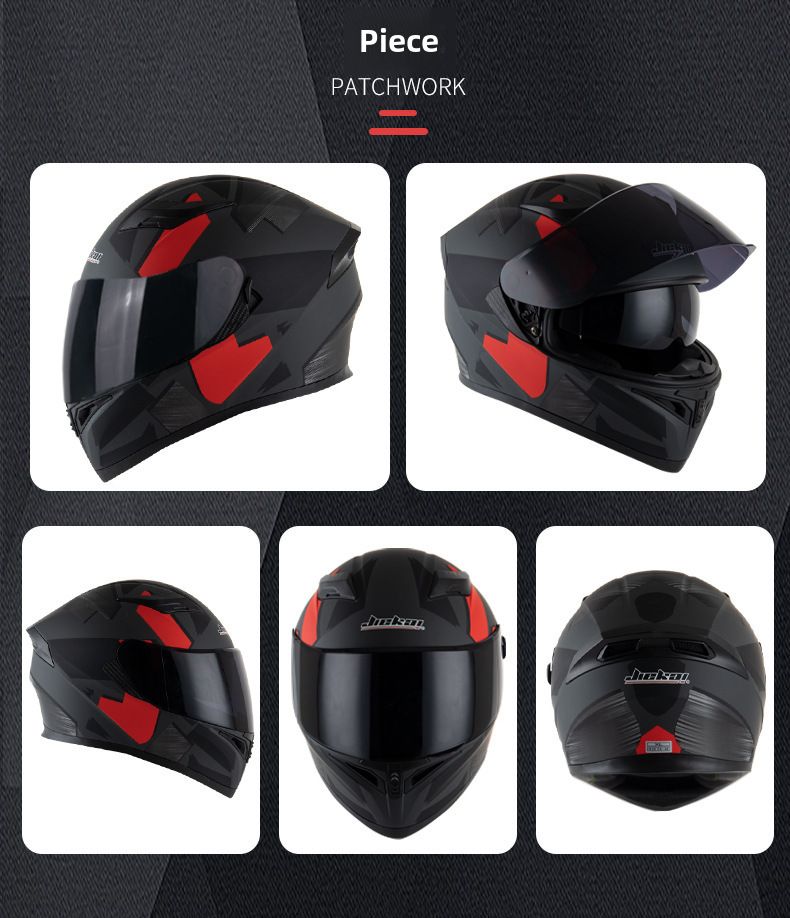 Doppellinsen-Motorradhelm Herren-Trailrunning-Helm Elektrischer Damen-Winter-Vollschutzhut-Integralhelm_voghion.com