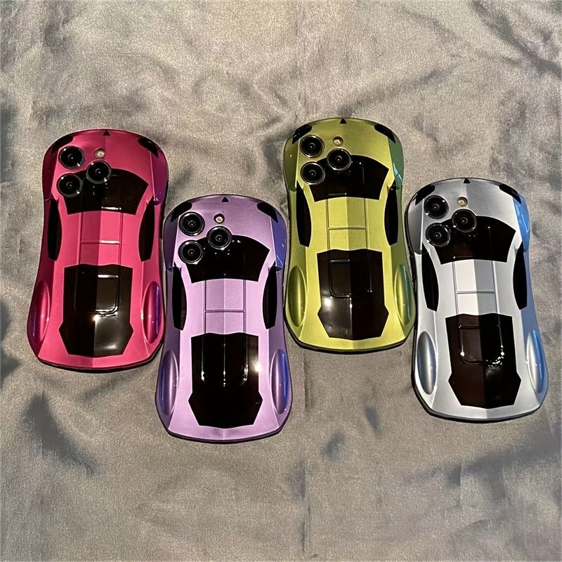 Funda de teléfono de TPU suave con diseño de coche deportivo 3D: funda protectora, elegante y a prueba de golpes, compatible con iPhone 15, 14, 13, 12, 11 Pro Max_voghion.com