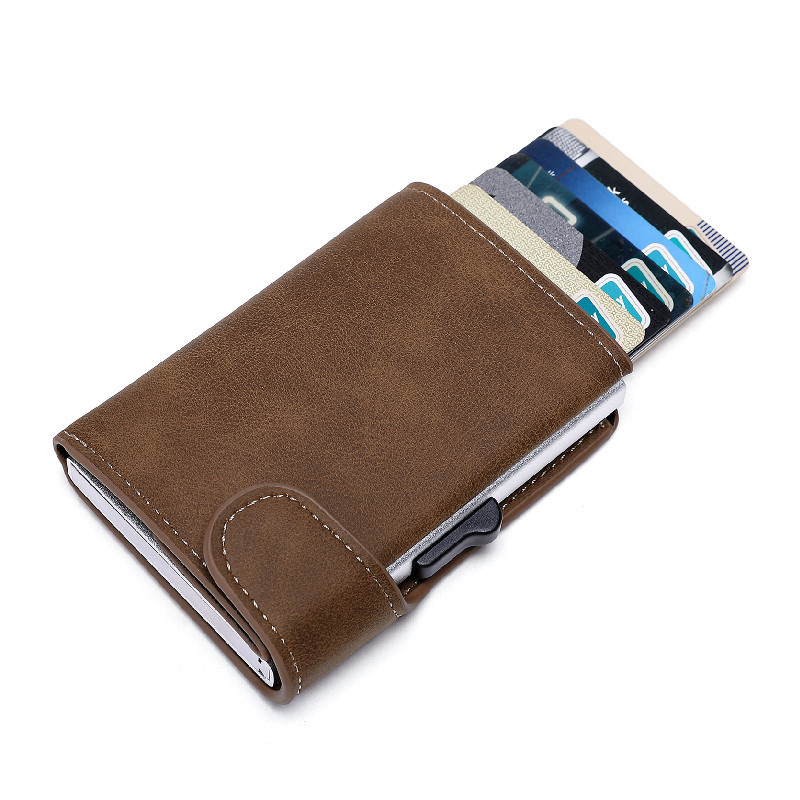 Brand High Quality Aluminum Alloy Card Case Wallet, Credit Card Bag Side Push_voghion.com
