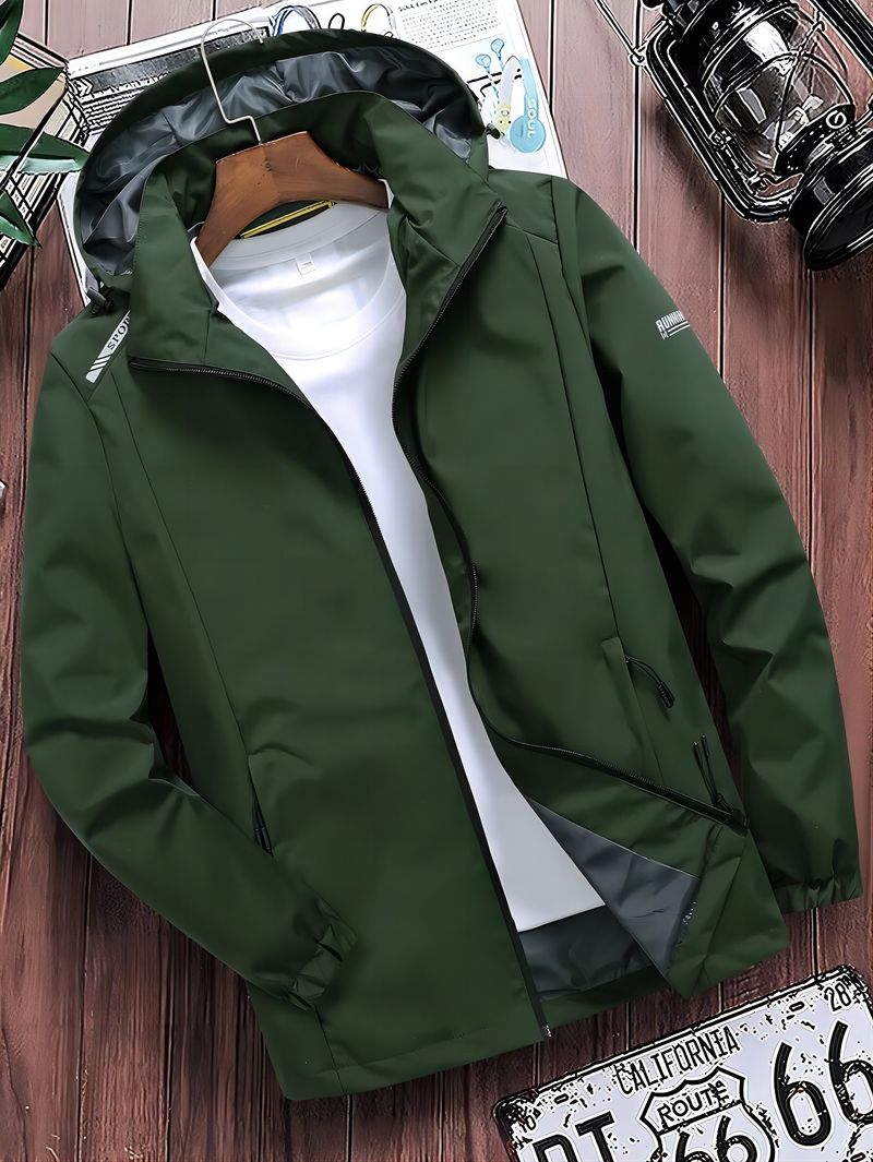 Extra Large Trendy Versatile Casual Plus Size Men's Spring Thin Detachable Hood Jacket_voghion.com