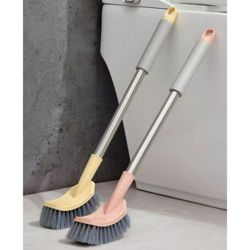 Brush For Home Use, Wall-Mounted Long Handle, No Dead Angle Brush, Bathroom Hanging Soft Bristle Toilet Cleaning Tool_voghion.com