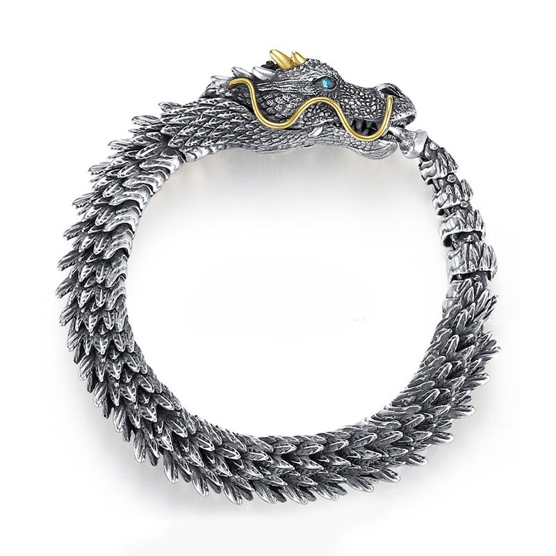 Rainy Bracelet For Men, Bold Trendy Men's Bracelet, Dragon Bone Minimalist Style With A Sense Of Sophistication_voghion.com