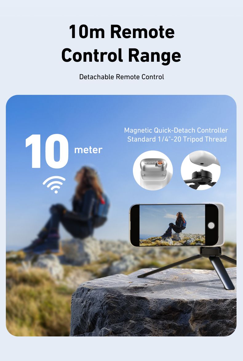 Fun Shot Magnetic Grip, Ergonomic Style Phone Camera Grip With Detachable Remote, Expandable Functionality For_voghion.com