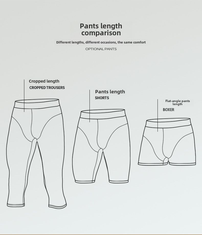 Chiloți anti-uzură pentru bărbați, sport cu picioare lungi, pantaloni tăiați, boxeri modal cu uscare rapidă, boxeri lungi pentru alergare_voghion.com