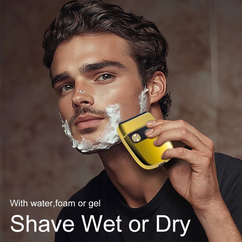 Metal Reciprocating Shaver - Dual Blades Mini Full Body Washable Magnetic Head_voghion.com